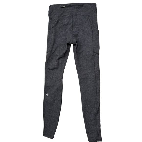 Lululemon Speed Up Tight Leggings Power Luxtreme Knit Heathered Black Gray 28" 6 - Picture 3 of 8